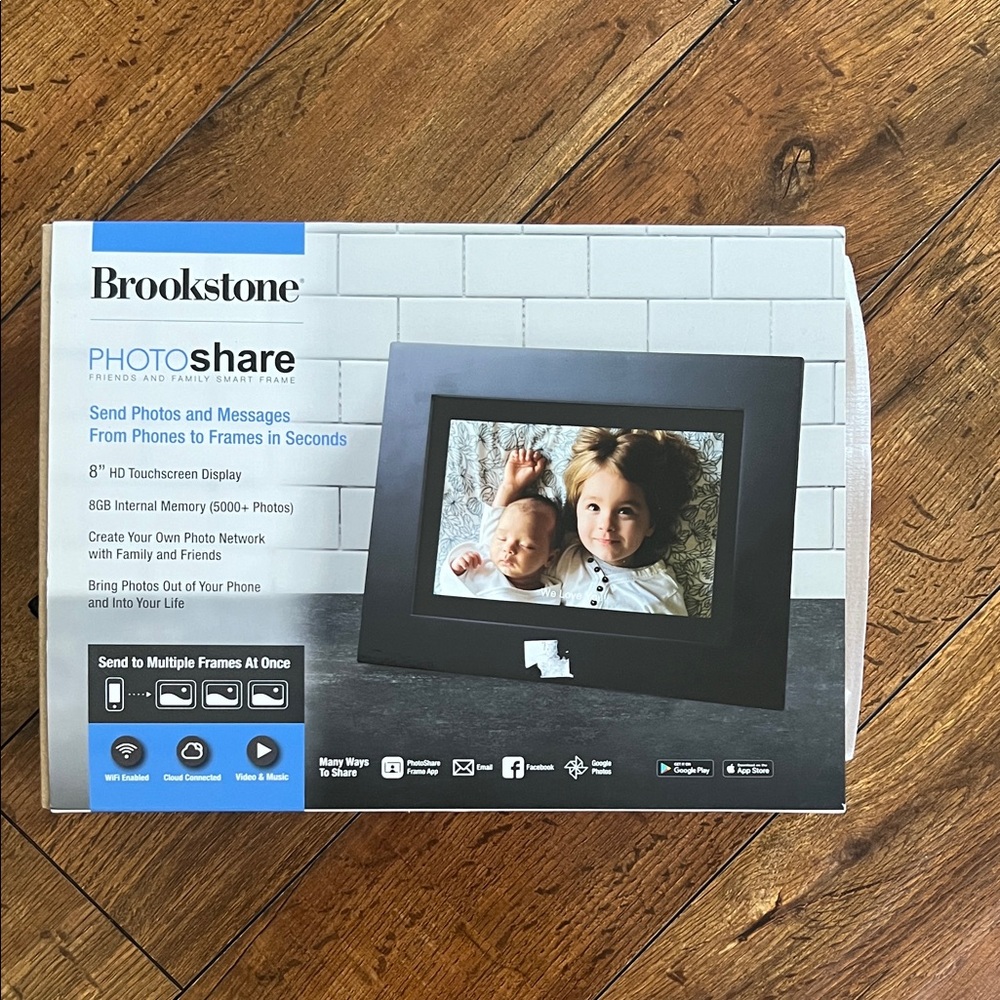 Brookstone PhotoShare Black Digital Frame
